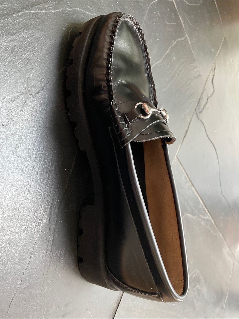 G.H. Bass Weejuns Black Leather Bit Loafers - Picture 9 of 9